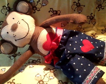 valentines stuffed monkey