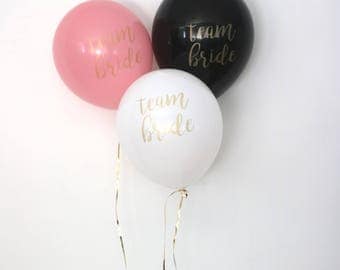 Team Bride Balloons, Bachelorette Balloons, Bachelorette Party Decorations, Bridal Shower Decorations, Bachelorette Party, Set of 3 Balloons