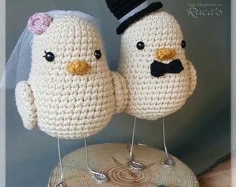 Amigurumi pattern: Bride and groom birds