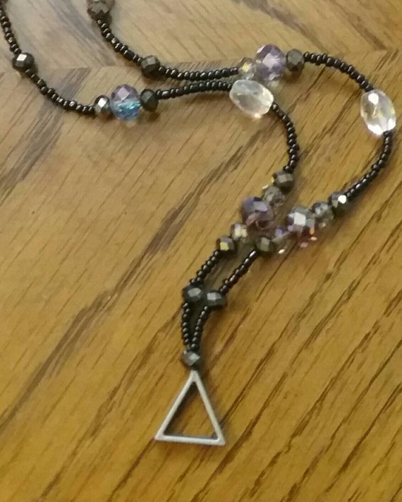 Fire Symbol Beaded Necklace