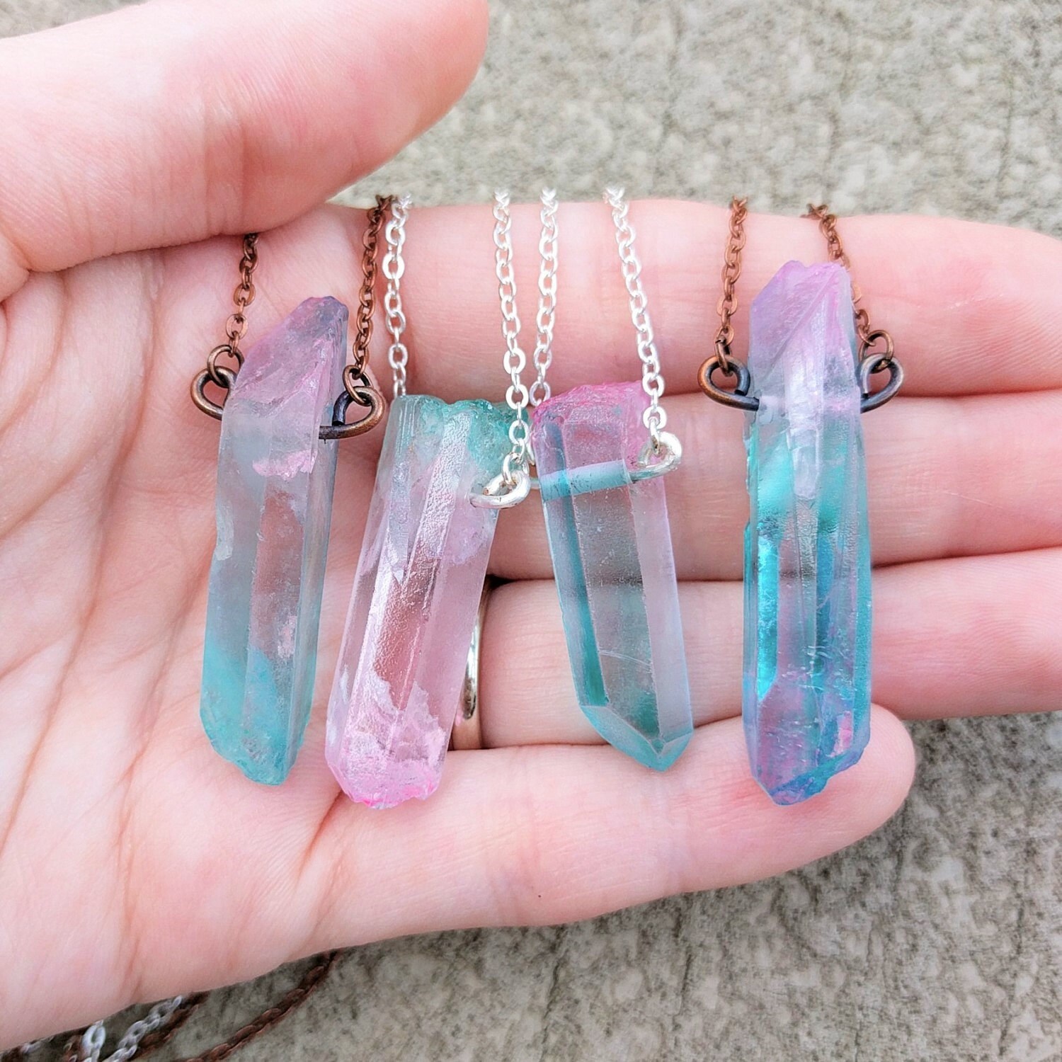 MADE TO ORDER Pastel Goth Cotton Candy Quartz Crystal
