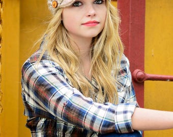 Crochet Newsboy Hat / Women's Hat / Women's Winter Hat / Women's Accessories / Brimmed Beanie / Gifts for Her / Mother's Day Gift