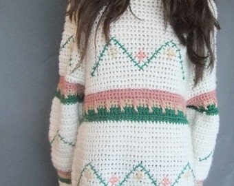 oversized sweater dress, chunky knit sweater, 80s vintage sweater