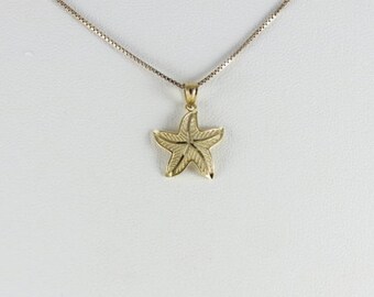 14k Yellow Gold Starfish Pendant