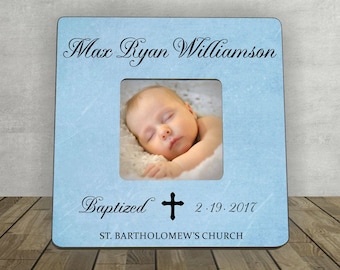 Baptism Gift for Boy, Personalized Picture Frame, Baptism Christening, Baby Gift, Personalized Baptism Gift, Baptism Christening Photo Frame