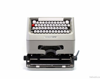 QWERTY - Typewriter Gray Olivetti Lettera 35 - vintage typewriter - portable typewriter - working typewriter - manual typewriter - gift