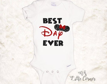 Disney Shirts Best Day Ever Disney Onesie Disney Toddler Shirt Disney Girl Shirt baby girl clothes minnie mouse shirt disney outfit