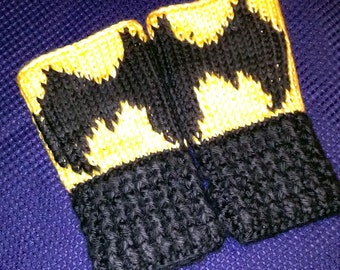 Fingerless Gloves Wrist Warmers Batman Child Sizes