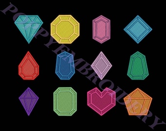 DIAMOND designs for embroidery machine / diamant motifs pour broderie machine / INSTANT DOWNLOAD