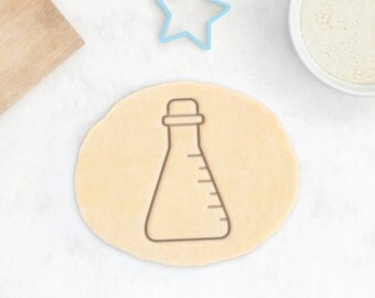 Science Lab Equipment Cookie Cutter - Science Cookie Cutter Geek Cookie Cutter Erlenmeyer Flask Test Tube Beaker Mad Scientist - 3D Printed