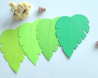 Jungle leaf die cuts (H),Large leaft die cuts Leaf cut outs Tropical leaf die cuts Paper Gold leaf die cuts,Tropical leaf cut outs