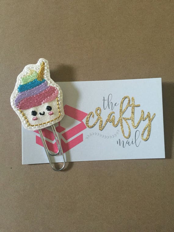 Unicorn Froyo Planner Clip/Bookmark. Unicorn planner clip. Unicorn frozen yogurt