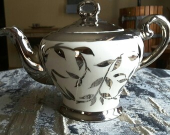 Rare Myott Mini Teapot 1505f hand painted old silver lustre