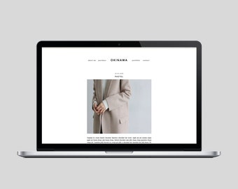 OKINAWA - Premade Blogger Template - Simple, Chic, Affordable