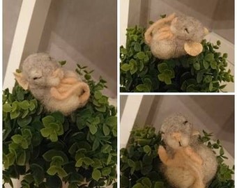 Sleeping mouse, needle felted mice, felted mice, felted mouse, needle felted mouse