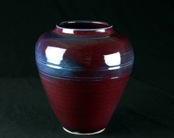 Dark Purple Ceramic Vase, Hand Thrown Porcelain Pottery, Flower, Unique Gift Mom, Wedding, Decoration, Vessel, Hand Made | Caldwell Pottery
