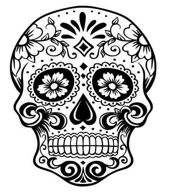 Sugar Skull SVG File Quote Cut File Silhouette File Cricut