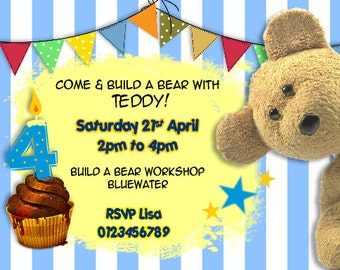 Build-A-Bear Inspired Invitation Build a Bear Invitation