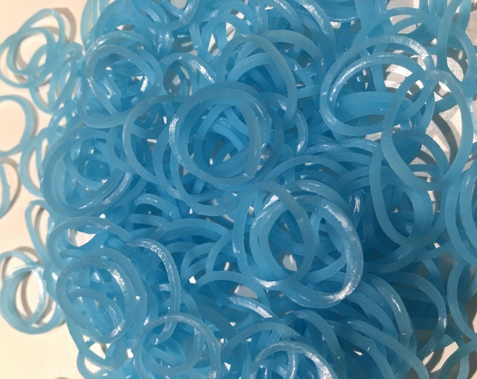 300 Neon Blue Loom Bands non-latex rubber bands