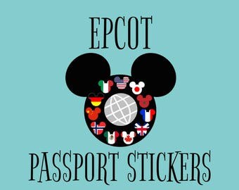 EPCOT Passport Stickers - World Showcase Country Stickers