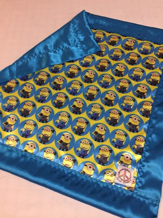 Minion silky Baby blanket, Silky blanket, Stroller blanket, Lovey, silky, Homemade.