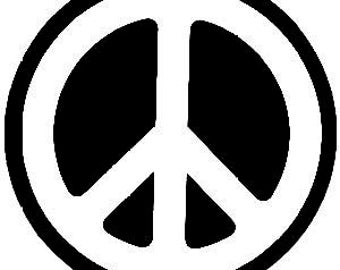 Peace Sign sticker // 4" inch vinyl decal // choose White or Black