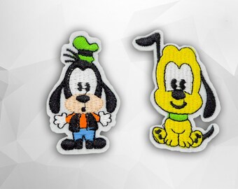 Dog Cartoon Iron on Patch(M) - Disney Cartoon Applique Embroidered Iron on Patch