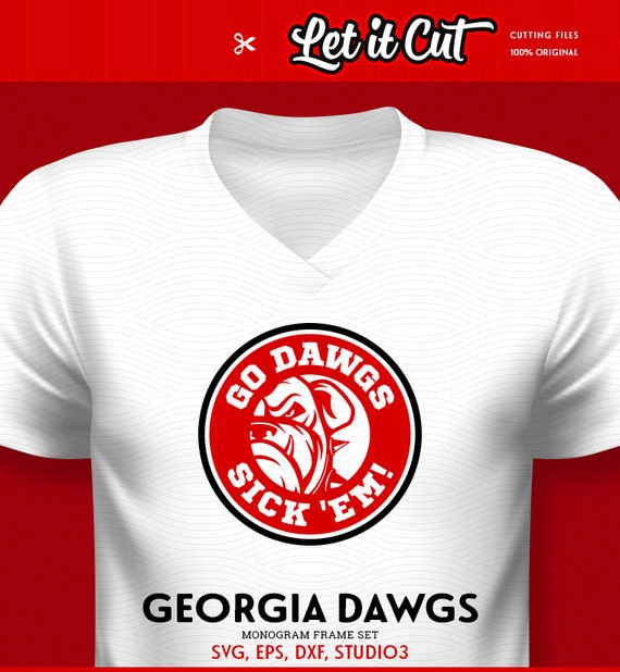 Download Georgia Bulldogs Monogram Cutting Files - SVG DXF Eps ...