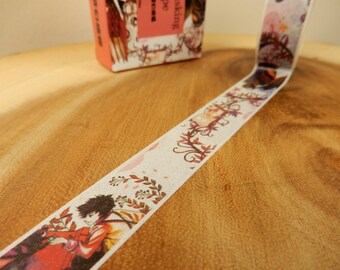 Fairy Washi Tape, Woodland Fairies Japanese Tape, Planner Decal, 15mm Tape