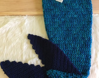 Blue Mermaid Tail Blanket, Mermaid tail Blanket Kids, Crochet Mermaid Blanket, Ready To Ship, Mermaid Tail Blanket, Mermaid Birthday Party