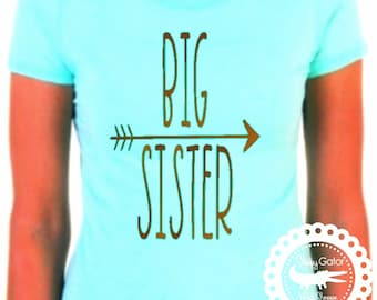 BIG Sister Shirt, LITTLE Sister Shirt, Sibling Sister Shirt, Sibling Shirt, Siblings Shirt Set, Pregnancy Reveal, Baby Shower Gift