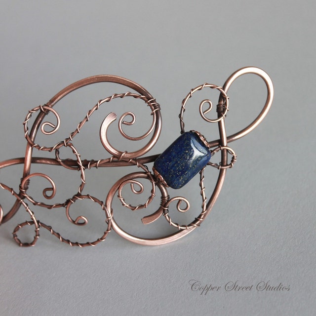 Copper wire hair accessories hats necklaces di CopperStreetStudios