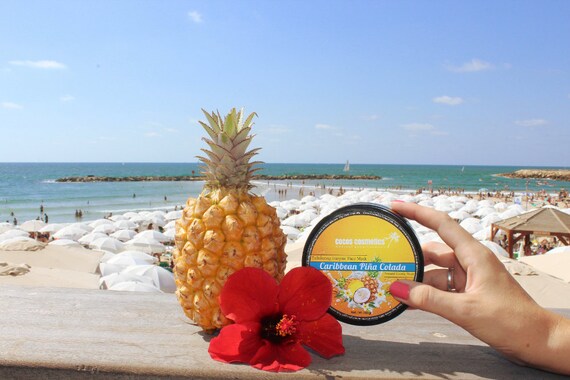 Caribbean Pina Colada Exfoliating Enzyme Face Mask - Tropical Caribbean Coconut Butter and Pineapple mask