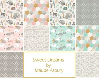 SWEET DREAMS by Maude Asbury for Blend Fabrics - Complete Fat Quarter Bundle - 10 Prints