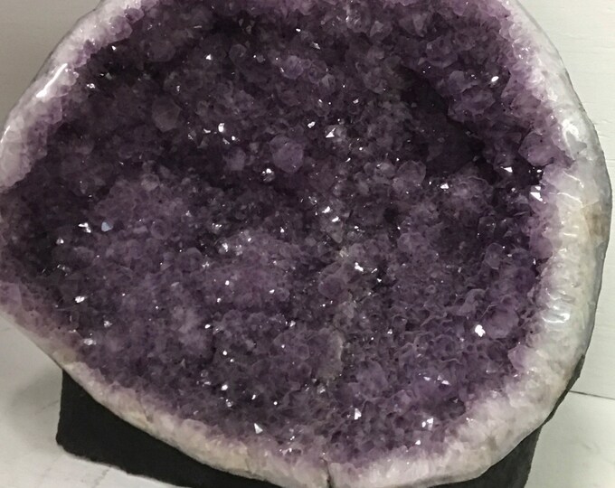 Amethyst Geode Cathedral 16" tall X 20" Wide from Brazil 65 pounds- Home Decor \ Fung Shui \ Crystal \ Crown Chakra \ Chakra Stone \ Purple