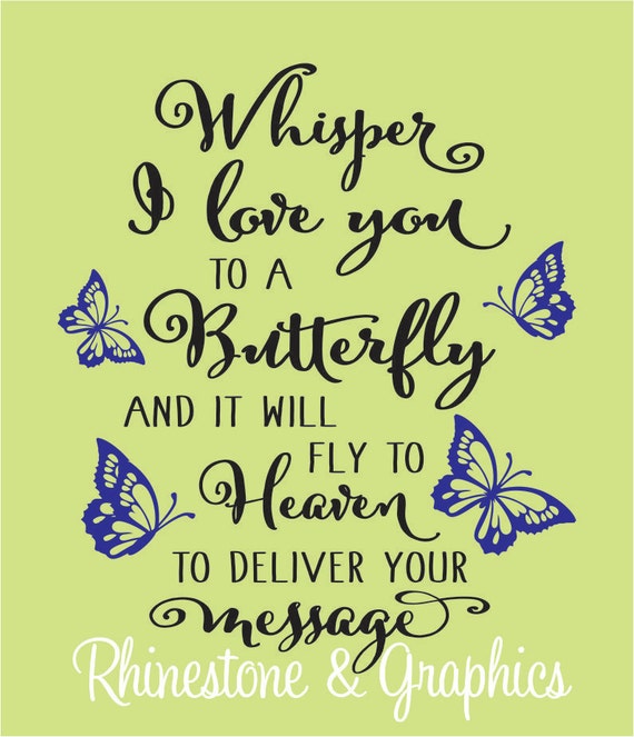 Whisper Love Butterfly Heaven Pattern Instant Download SVG EPS