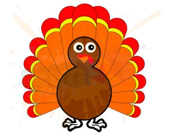 Turkey SVG Files for Cutting Thanksgiving Cricut Designs - SVG Files for Silhouette - Instant Download