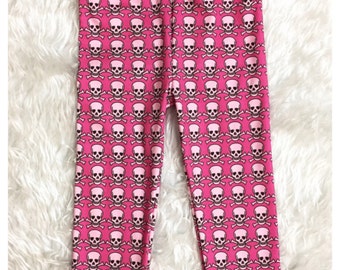 Pink Skull Leggings