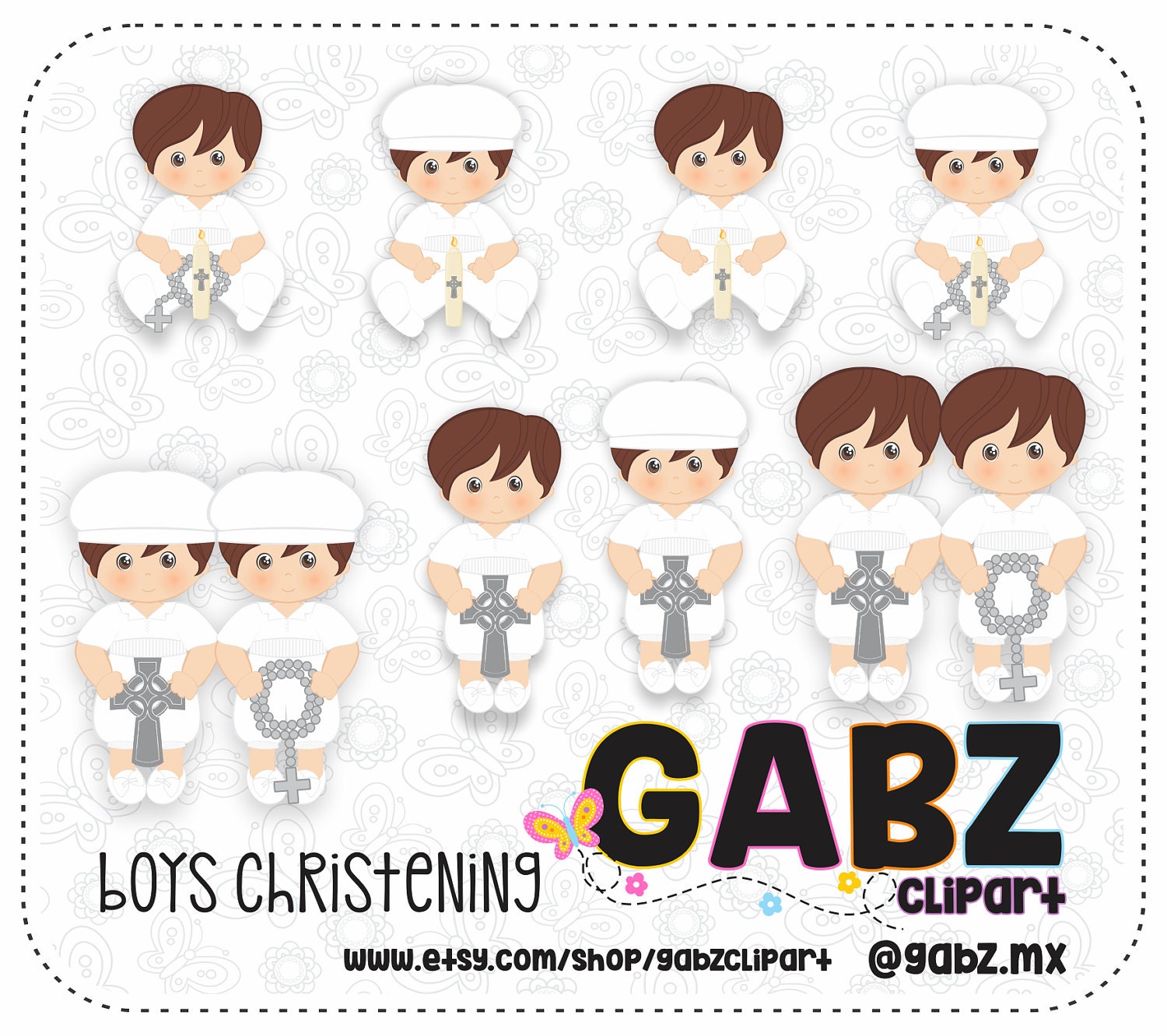 Boys Christening Baptism Clipart Baby Boy Gabz