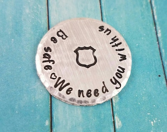 Police Officer Pocket Token, LEO Token, LEO Lucky Coin, Custom Pocket Token, Custom Coin, Stamped Coin, Licky Charm for Police Officer