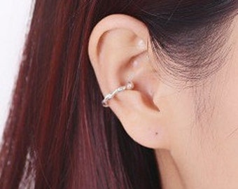 Surround ear cuff - Silver color- Unique design - wedding Jewelry - E052