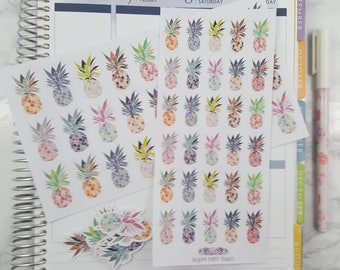 Beautiful Pineapple Stickers for all planners