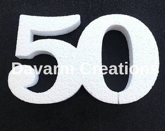 50/50th /50th Anniversary/50th Birthday/Mom 50th/Dad 50th/50th Party Decorations/50th Cake Topper/50th Birthday/50TH Centerpieces/50 Party.