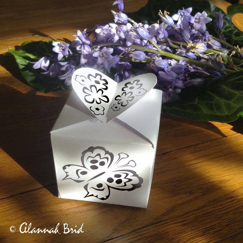 Download Wedding SVG Instant Download Box Template butterfly box