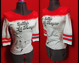 Harley Quinn costume t-shirt shorts cosplay