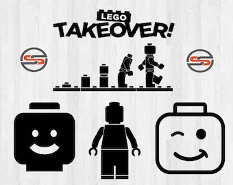 Lego Man SVG, Legos, Lego Head, DXF, Lego Bricks SVG-Cutting File, Clip Art, Cricut, Cameo,Silhouette, Instant Download, T-shirt Transfer