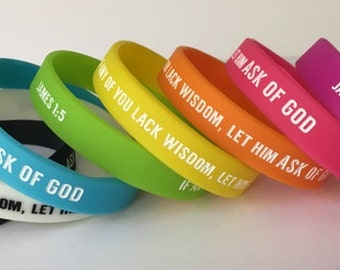Ten MEDIUM "Ask of God" ~ Young Women/Men 2017 Theme Wristbands (10) - lds YW/YM
