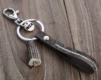 Tassel Keychain // Leather Key Fob // Leather Key Holder // Leather Key Chain // Tassel Fob // Leather Keyring // Tassel Key Fob