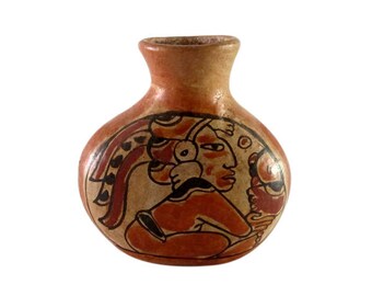 Polychrome Mesoamerican Mayan Pottery Vase