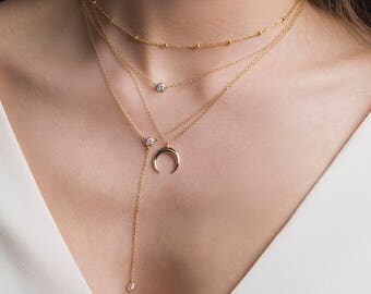 Gold ball choker - Minimalist choker, Drew Drop choker, Dainty choker - Delicate choker - Silver choker - Ball chain choker - Minimal choker